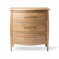 Ladenkast van hout met drie lades in lichtgrijze kleur 80 x 40 x 85cm