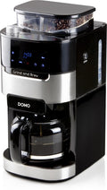 DOMO DO721K Koffiezetapparaat Grind  Brew - Filterkoffie - Geschikt Voor Koffiebonen en Gemalen Koffie - 12 Kopjes - Zwart