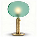 Glazen tafellamp met gouden basis en dimfunctie 20 x 10 x 30cm