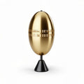 Metaal gouden lamp met een hoogte van 40 cm en een basis van zwart metaal