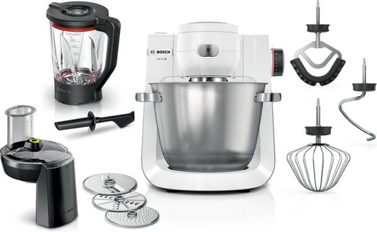 Bosch MUM Serie 6 - MUMS6EW22 - Keukenmachine - 1600W - 5,5L - Wit/RVS
