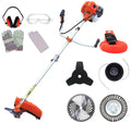 Kibani Kantenmaaier 4-in-1 – Bosmaaier Benzine - 52 cc / 1.9 pk 2-takt Motor – Incl. Onkruidborstel ,Maaidraad, Zaagblad 40-tands en Veiligheidsset