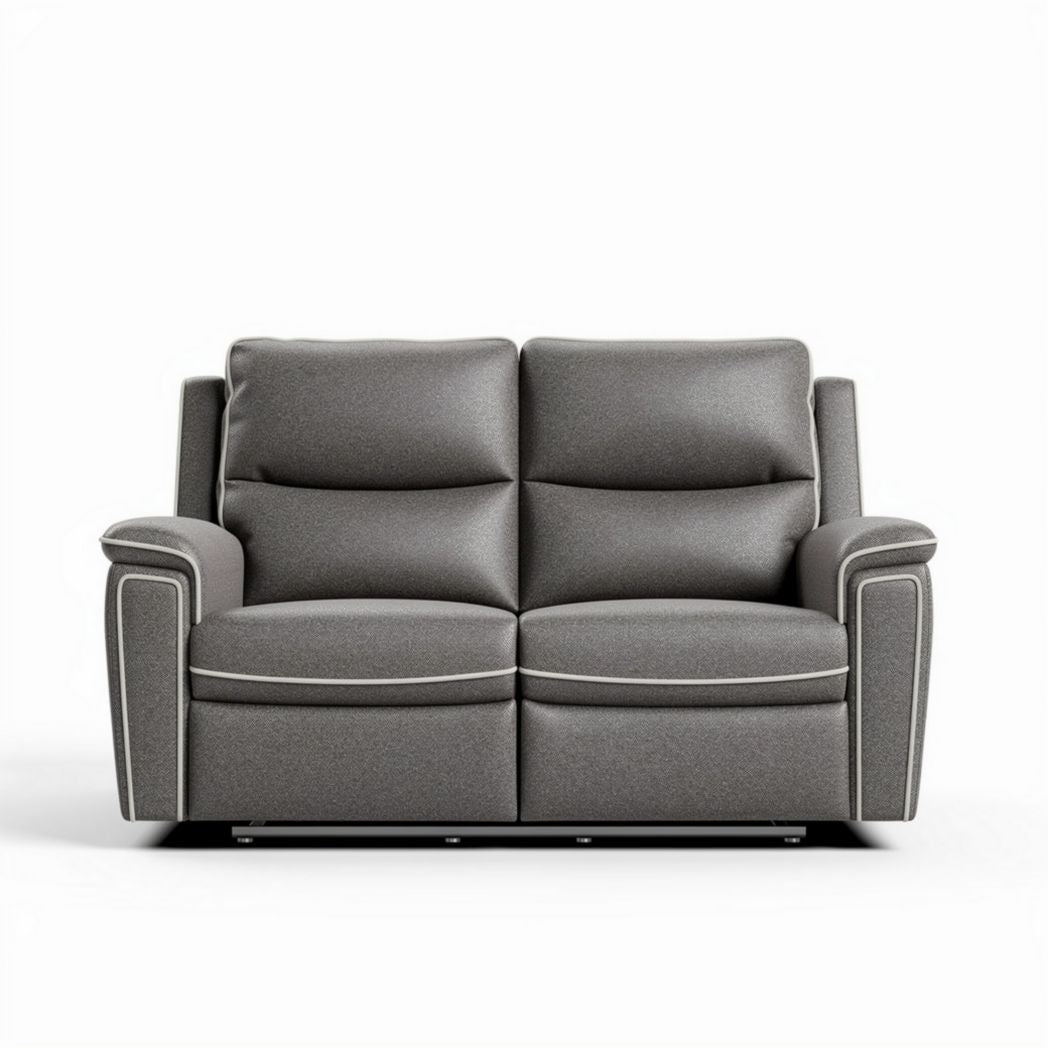 Grijze stofbank van 150 x 90 x 85 cm voor woonkamergebruik met verstelbare rugleuning