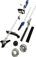 Borg 1200 watt Elektrische 5 in 1 multitool - Telescoop Heggenschaar - Bosmaaier - Trimmer - incl. Onkruidborstel - Telescoop kettingzaag