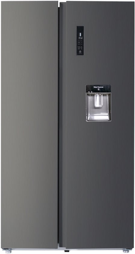 CHiQ FSS559NEI42D - Amerikaanse koelkast - 559 Liter - No Frost - 5.5 L Waterdispenser - Digitaal LED Display - Inverter Compressor - Snelvriezen tot -32℃ - 12 jaar garantie op compressor(Dark Stainless Steel)
