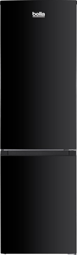 Bella BKGC255.1BE - Koelvriescombinatie - 253 Liter - No Frost - 40 decibel - Snelvriezen - Zwart