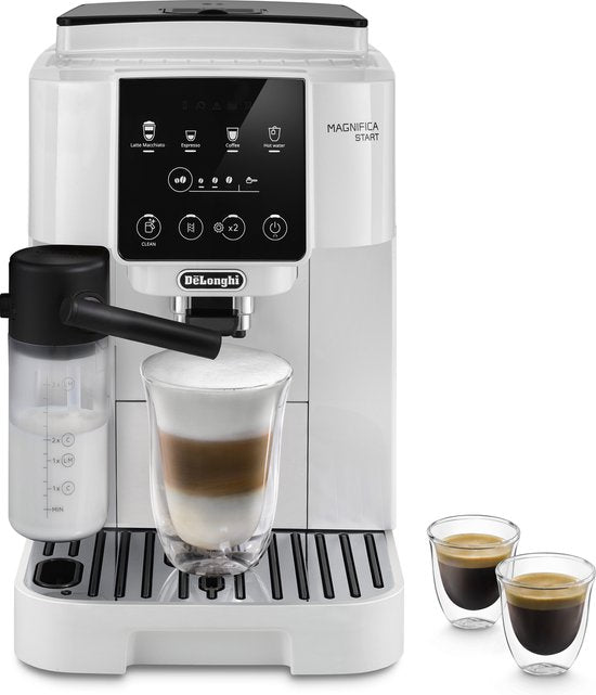 De’Longhi Magnifica Start ECAM220.61.W - Volautomatische espressomachine - Wit(Automatisch melksysteem)