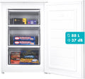 Tomado TFT5501W Tafelmodel vriezer energiezuinig - 88 liter - 55 cm breed - Stil: 37 dB - Energielabel C - Diepvries - Compact - Vrijstaand - 3 vrieslades - Wit(Wit)